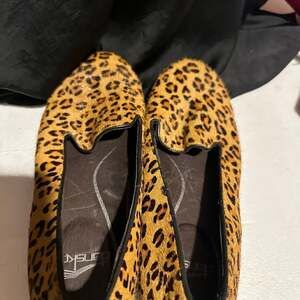 Dansko Olivia Leopard Print Calf Hair Slip-On Loafer Flats